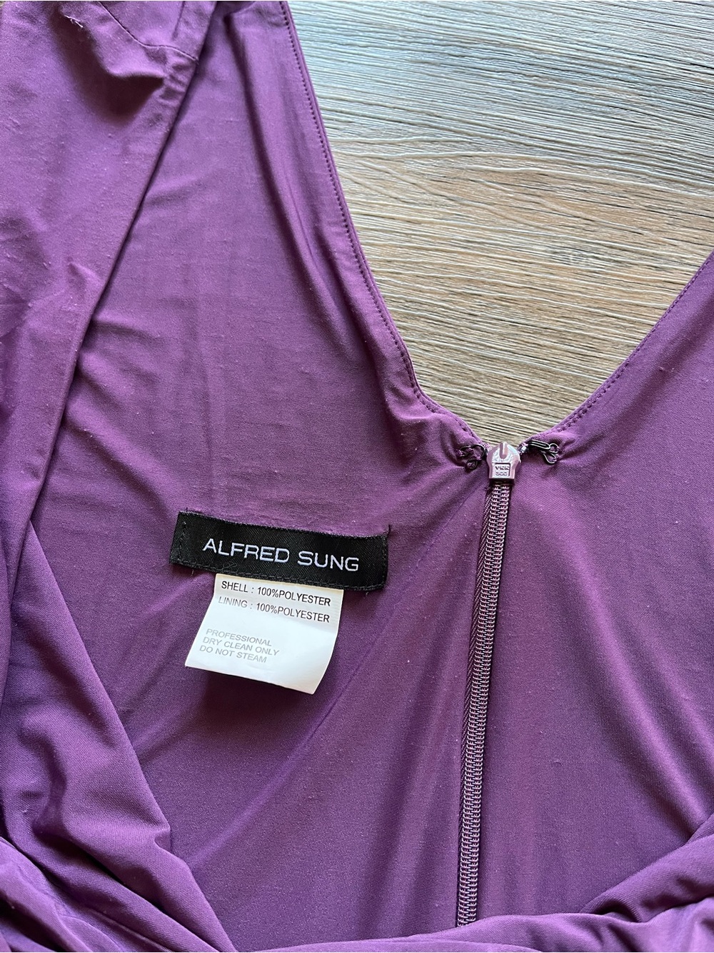 ALFRED SUNG Plum V-Neck Wrap Maxi Dress - Picture 4 of 10